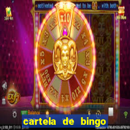 cartela de bingo cha de bebe